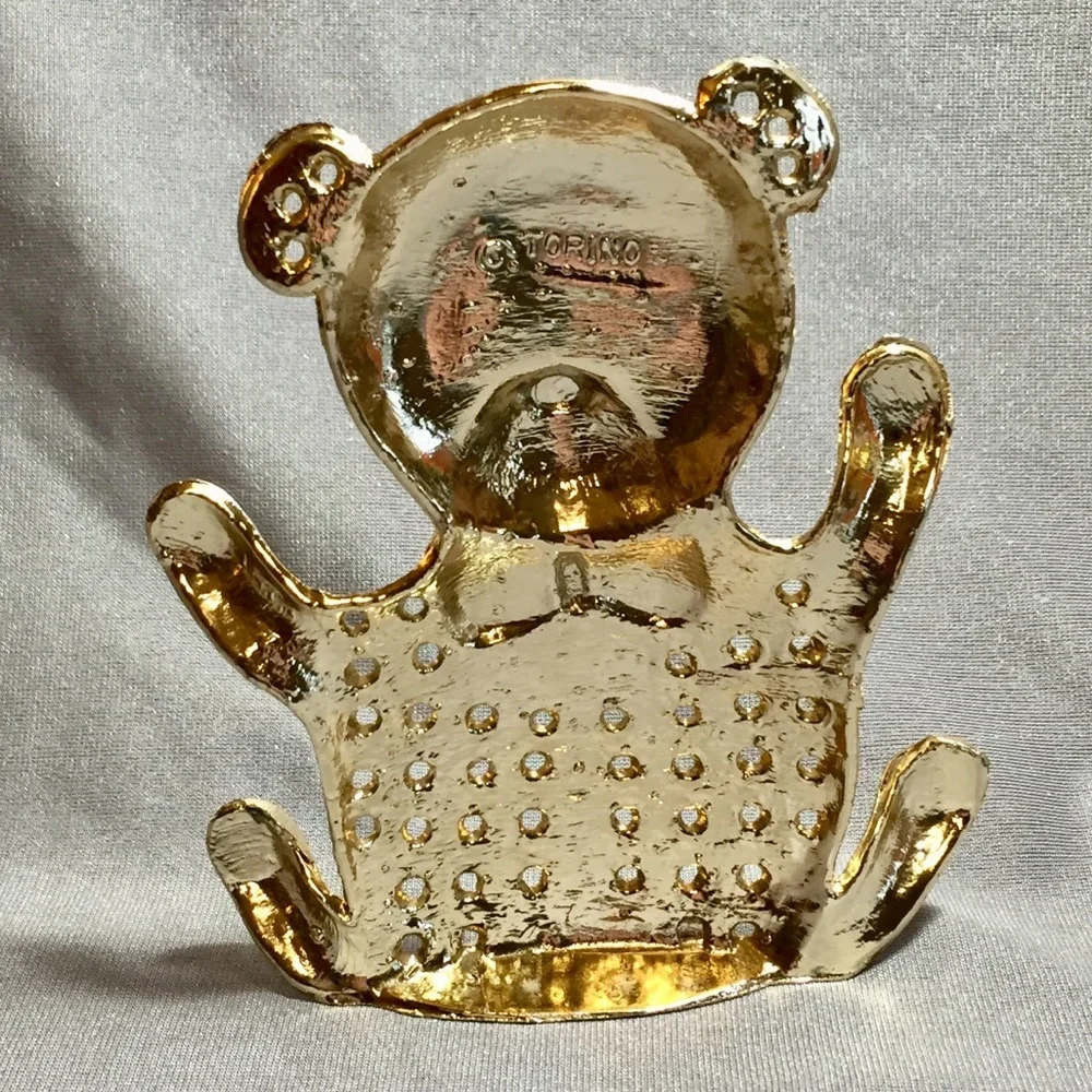 Vintage Torino Teddy Bear Jewelry Holder
